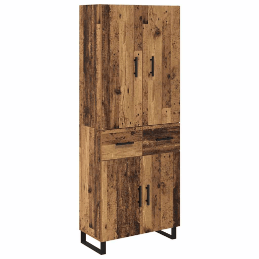 Aparador - Bufete - Móvel de apoio com gaveta 2 pcs Madeira Antiga 69,5 x 34 x 180 cm pt142