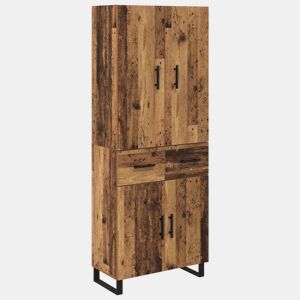 Aparador - Bufete - Móvel de apoio com gaveta 2 pcs Madeira Antiga 69,5 x 34 x 180 cm pt142