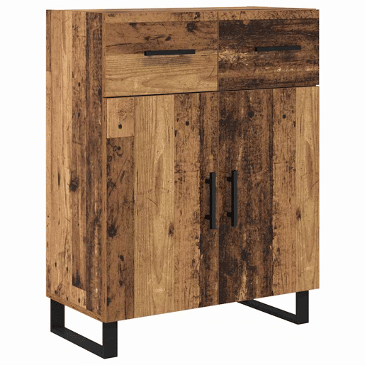 Aparador - Bufete - Móvel de apoio com gaveta 2 pcs Madeira Antiga 69,5 x 34 x 180 cm pt142