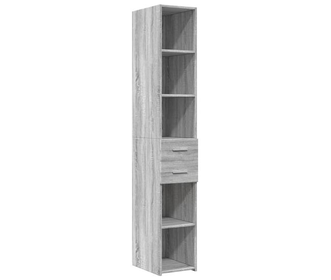 Aparador - mueble de almacenamiento de madera de ingeniería gris sonoma 30x42,5x185 cm es3403