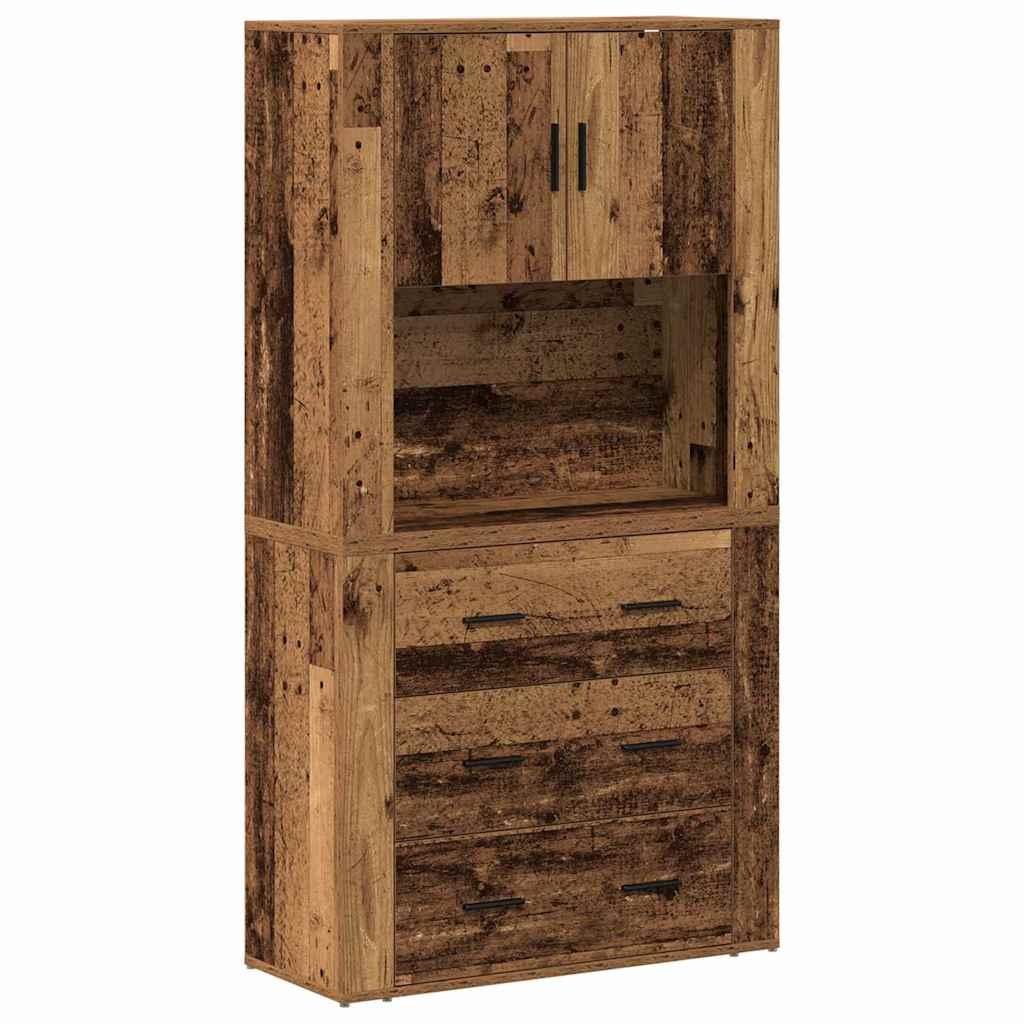 Aparador alto - Mueble de almacenamiento 80 Madera