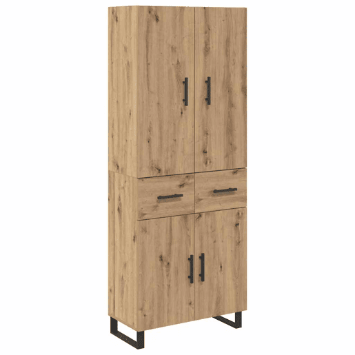 Aparador - Bufete - Móvel de apoio com gaveta 2 pcs Carvalho Artesanal 69,5 x 34 x 180 cm pt198