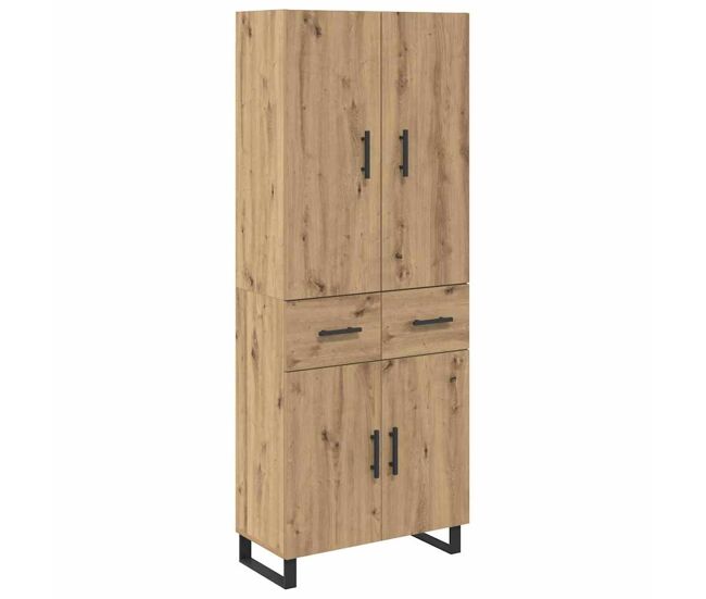 Aparador alto - mueble de almacenamiento 2 pcs roble artesanal 69,5 x 34 x 180 cm es198