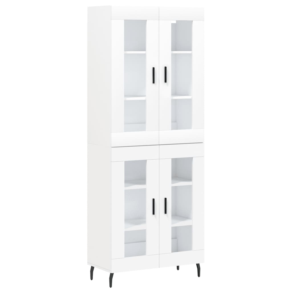 Aparador alto - Mueble de almacenamiento 2 pcs 69 Blanco