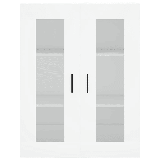 Armário alto - Bufete - Móvel de apoio 69,5x34x180 cm derivados de madeira branco pt684