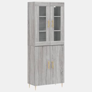 Armário alto - Bufete - Móvel de apoio 69,5x34x180 cm derivados de madeira sonoma cinza pt1104