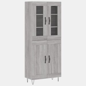 Armário alto - Bufete - Móvel de apoio 69,5x34x180 cm derivados de madeira sonoma cinza pt1110