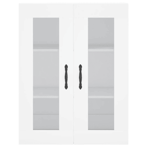 Armário alto - Bufete - Móvel de apoio 69,5x34x180 cm derivados de madeira branco pt688