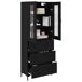 Aparador alto - Mueble de almacenamiento 2 pcs 69 Aparador alto - Mueble de almacenamiento 2 pcs 69 Blanco