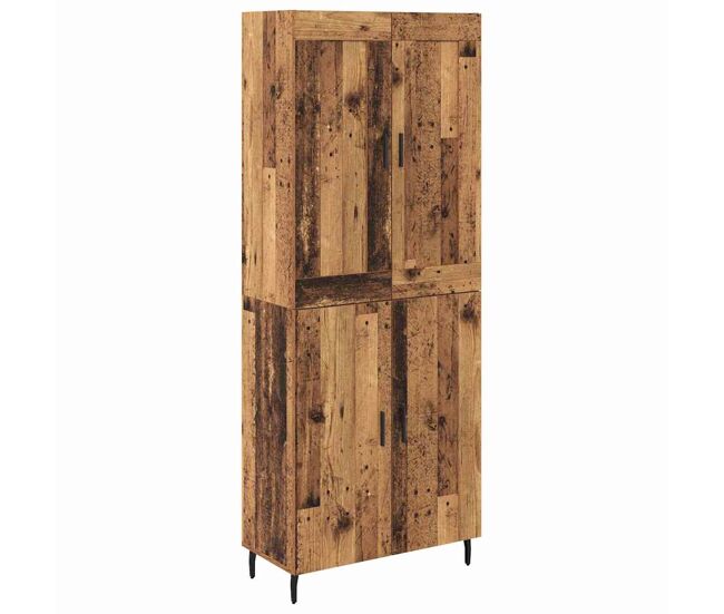 Aparador alto - mueble de almacenamiento 2 pcs madera vieja madera de ingeniería es182