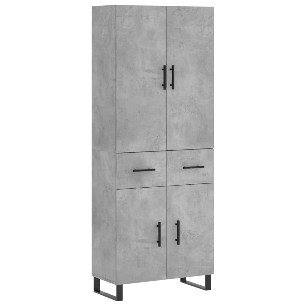 Aparador alto - Mueble de almacenamiento 69 Gris