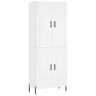 Armário alto - Bufete - Móvel de apoio 69,5x34x180 cm derivados de madeira branco pt652
