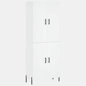 Armário alto - Bufete - Móvel de apoio 69,5x34x180 cm derivados de madeira branco pt652