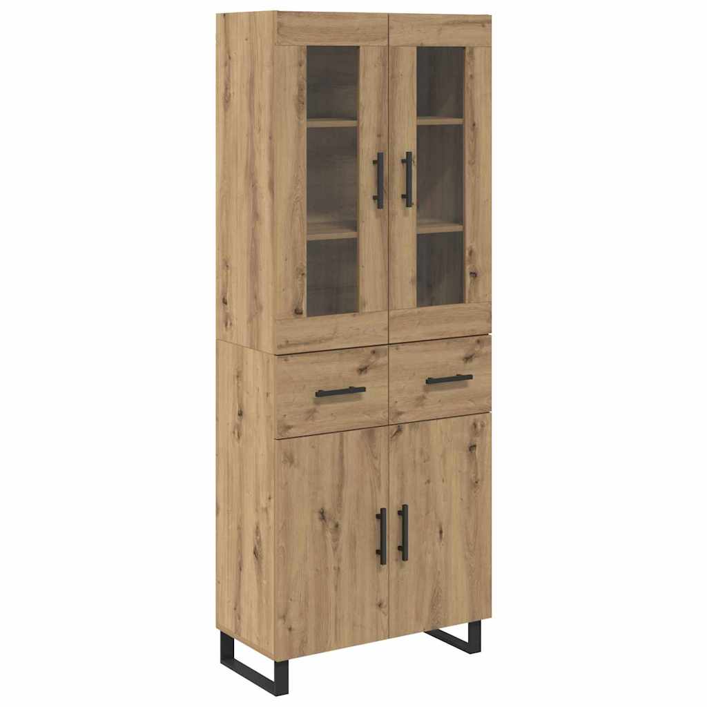 Aparador alto - Mueble de almacenamiento 2 pcs 69 Roble Artisan