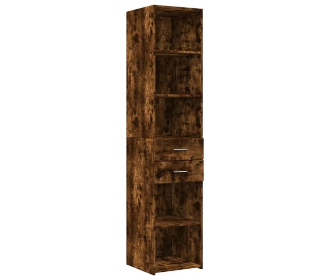 Aparador - mueble de almacenamiento de madera de ingeniería roble ahumado 40x42,5x185 cm es3588