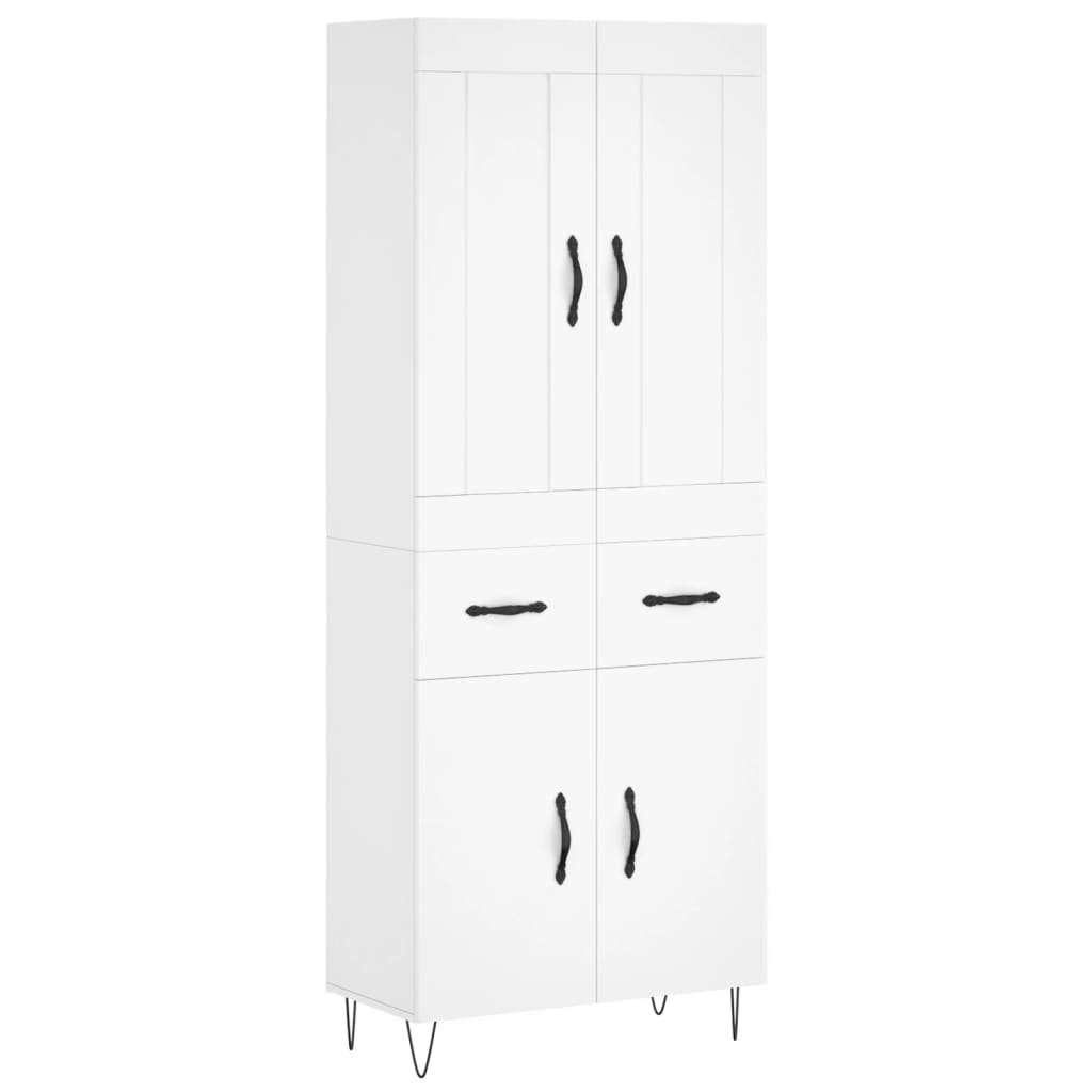 Aparador alto - Mueble de almacenamiento 69 Blanco