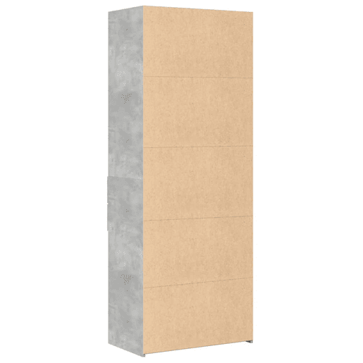 Armário alto - Bufete - Móvel de apoio 70x42,5x185 cm derivados madeira cinzento cimento pt1286