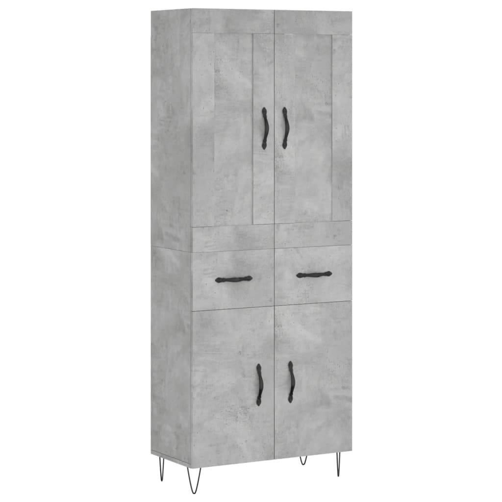 Aparador alto - Mueble de almacenamiento 69 Gris