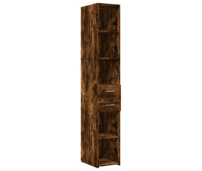 Aparador - mueble de almacenamiento de madera de ingeniería roble ahumado 30x42,5x185 cm es3580