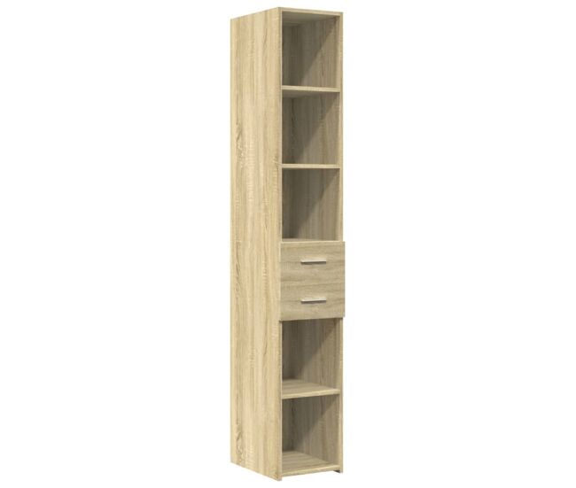 Aparador - mueble de almacenamiento de madera de ingeniería roble sonoma 30x42,5x185 cm es3726