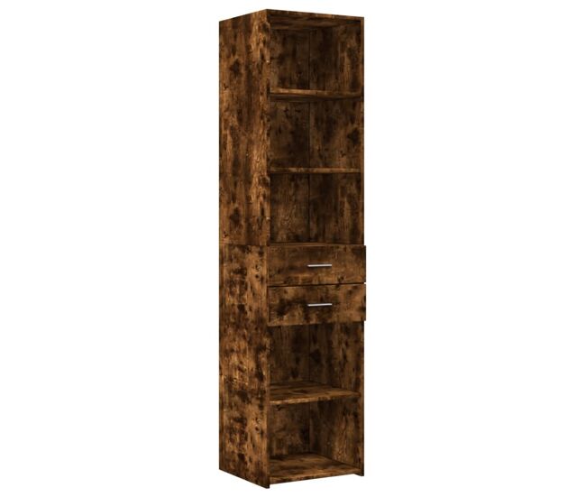 Aparador - mueble de almacenamiento de madera de ingeniería roble ahumado 45x42,5x185 cm es3591