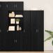 Aparador - Mueble de almacenamiento 30 Aparador - Mueble de almacenamiento 30 Negro/ Madera