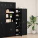 Aparador - Mueble de almacenamiento 30 Aparador - Mueble de almacenamiento 30 Negro/ Madera