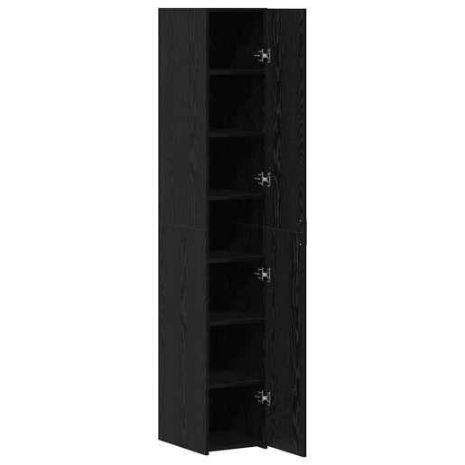 Aparador - Bufete - Móvel de apoio 2 pcs Carvalho Preto 30 x 42,5 x 185 cm pt251