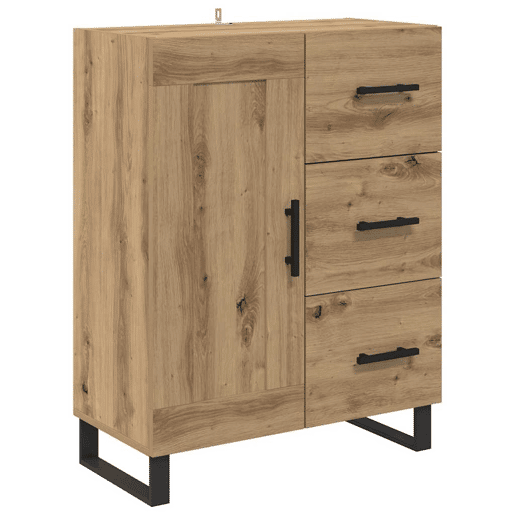 Aparador - Bufete - Móvel de apoio com gaveta 2 pcs Carvalho Artesanal 69,5 x 34 x 180 cm pt197