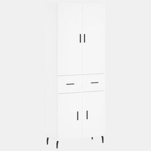 Armário alto - Bufete - Móvel de apoio 69,5x34x180 cm derivados de madeira branco pt678