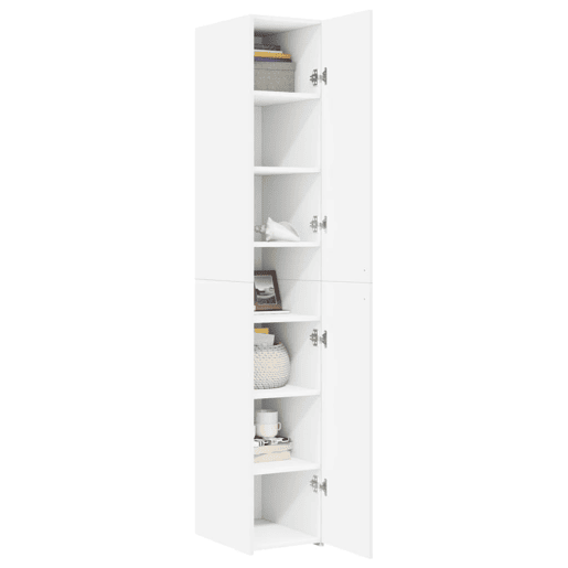 Armário alto - Bufete - Móvei de apoio 30x42,5x185 cm derivados de madeira branco pt3141