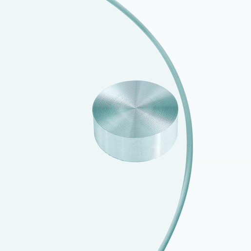 Mesa redonda com tampo giratório - Vidro 6138 cm - Design prático - Transparente
