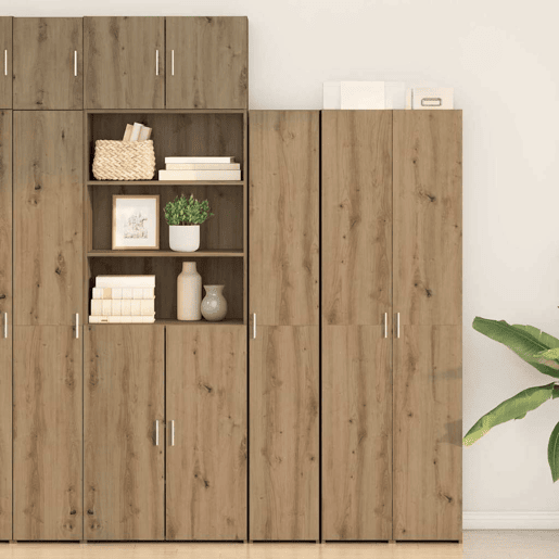 Aparador - Bufete - Móvel de apoio 2 pcs Carvalho Artesanal 30 x 42,5 x 185 cm pt194