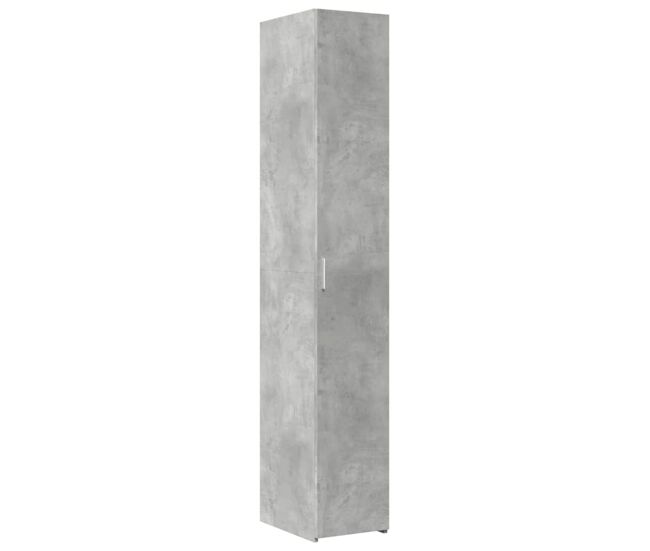 Aparador - mueble de almacenamiento de madera de ingeniería gris hormigón 30x42,5x185 cm es3283