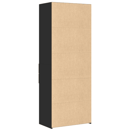 Armário alto - Bufete - Móvel de apoio 70x42,5x185 cm derivados de madeira preto pt1359