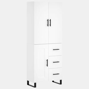 Armário alto - Bufete - Móvel de apoio 69,5x34x180 cm derivados de madeira branco pt667