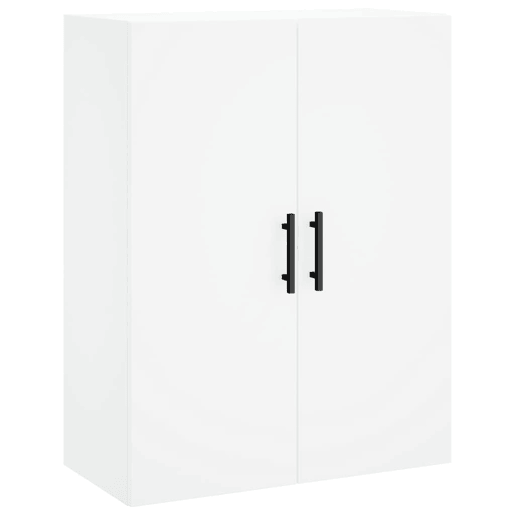 Armário alto - Bufete - Móvel de apoio 69,5x34x180 cm derivados de madeira branco pt667
