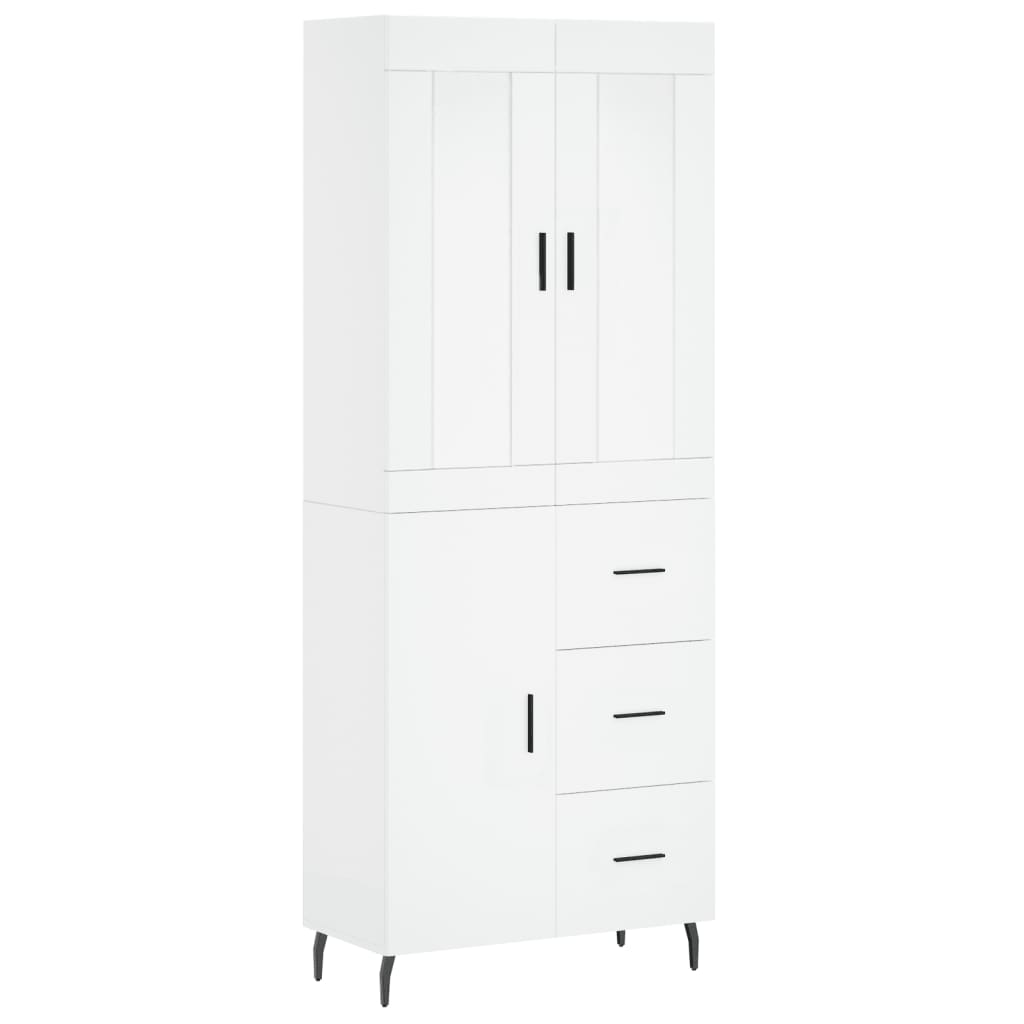 Aparador alto - Mueble de almacenamiento 2 pcs 69 Blanco