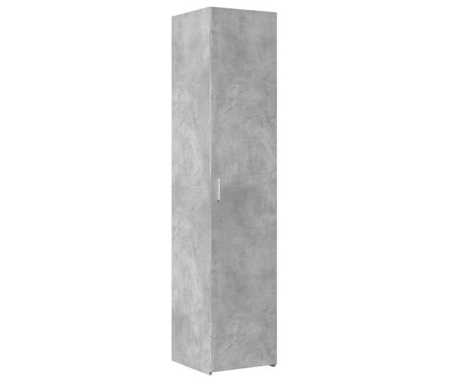 Aparador - mueble de almacenamiento de madera de ingeniería gris hormigón 40x42,5x185 cm es3295