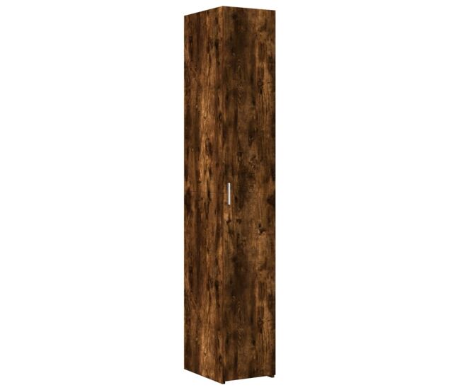 Aparador - mueble de almacenamiento de madera de ingeniería roble ahumado 30x42,5x185 cm es3579