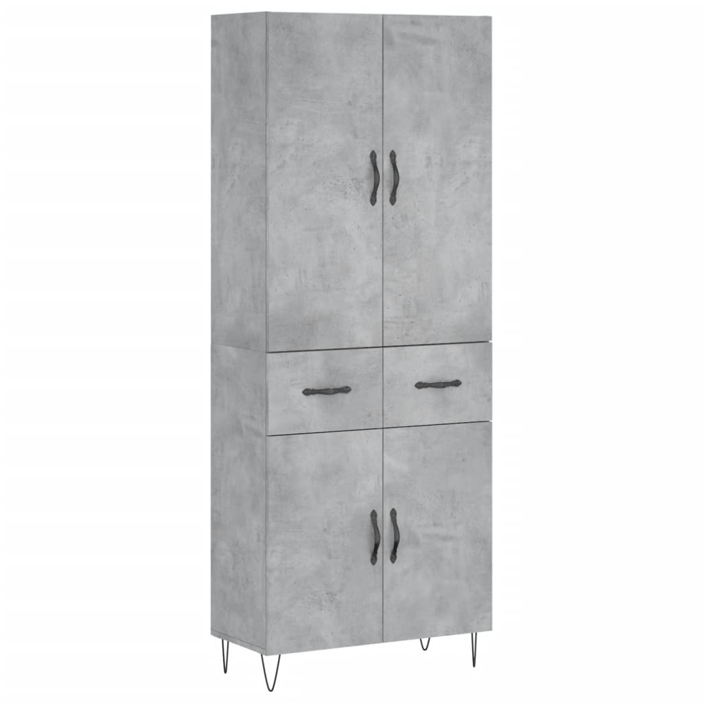 Aparador alto - Mueble de almacenamiento 69 Gris
