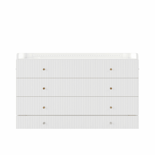 Cama rebatível 140x200 cm - Gavetas inferiores, USB e tomada, LED, Plataforma convertível, Sem colchão, Branco