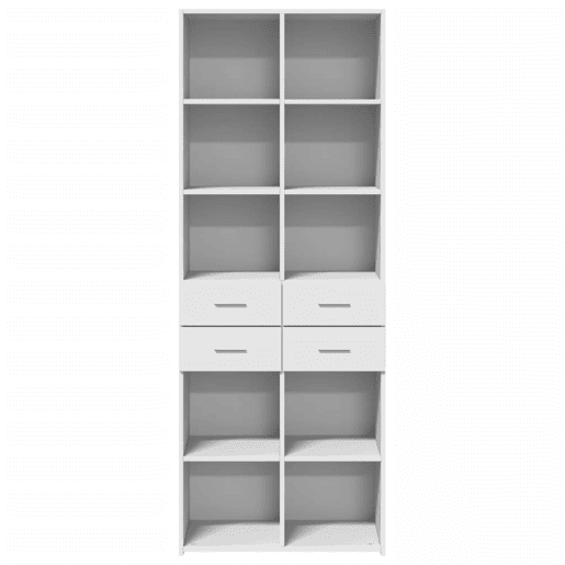 Armário alto - Bufete - Móvel de apoio 70x42,5x185 cm derivados de madeira branco pt1238