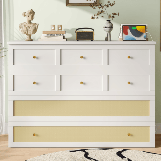 Cama rebatível 140x200 cm - móvel, gavetas na base, prateleira na cabeceira, USB e tomada, cama plataforma convertível, sem colchão - branco