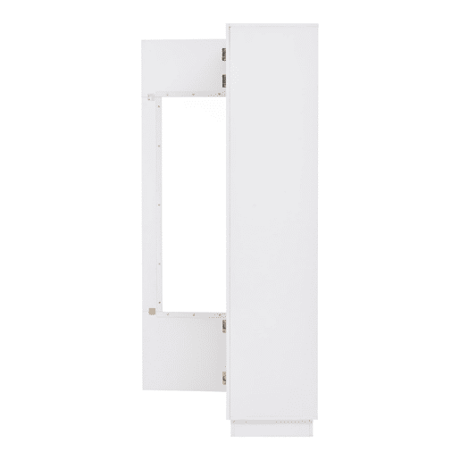 Vitrine 60x40x180 cm - Porta acrílica, LED, 3 prateleiras de vidro, alto brilho - Branco