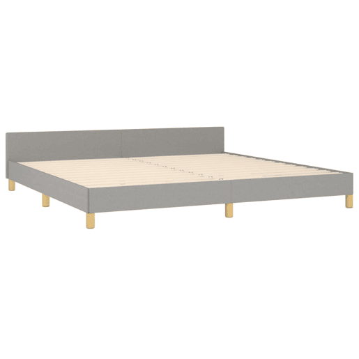 Estrutura de Cama de casal moderno 200x200 cm tecido cinzento-claro