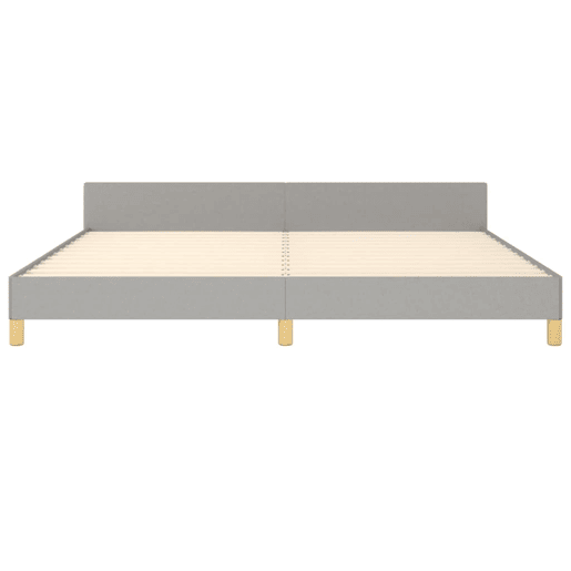 Estrutura de Cama de casal moderno 200x200 cm tecido cinzento-claro