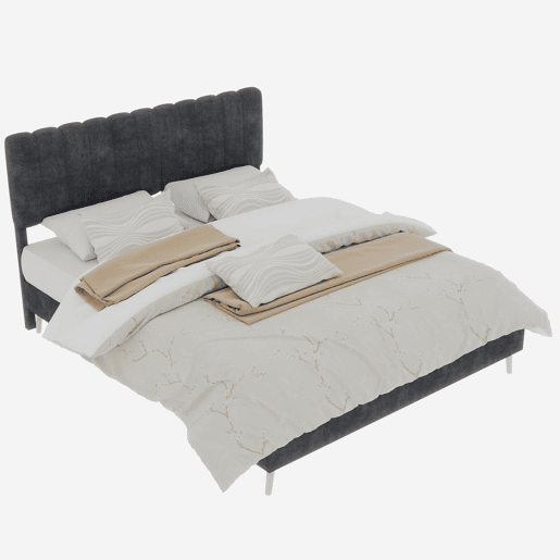 Cama estofada minimalista 140x200 - cabeceira suave, base baixa, multifuncional - Cinza Cama estofada minimalista 140x200 - cabeceira suave, base baixa, multifuncional - Cinza