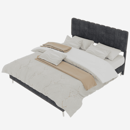 Cama estofada minimalista 140x200 - cabeceira suave, base baixa, multifuncional - Cinza Cama estofada minimalista 140x200 - cabeceira suave, base baixa, multifuncional - Cinza