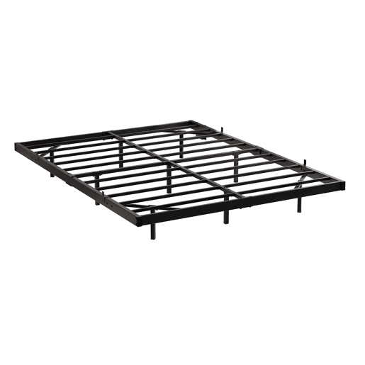 Cama plataforma 120x200 - LED, estação de carregamento, estrutura metálica robusta - Preto